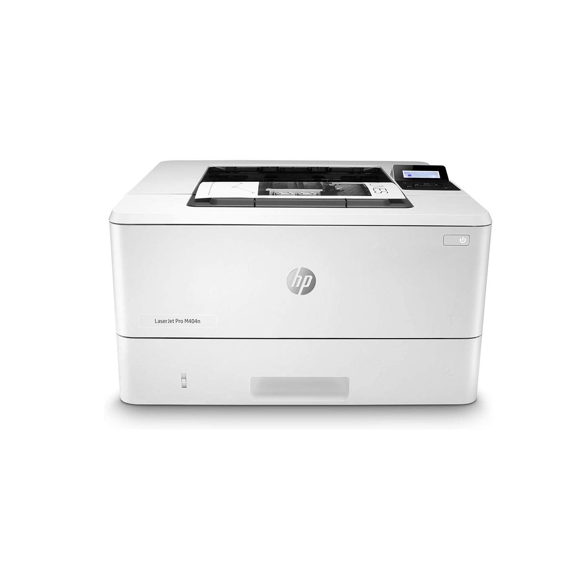 HP LaserJet Pro M404n printer — compatible cartridges available